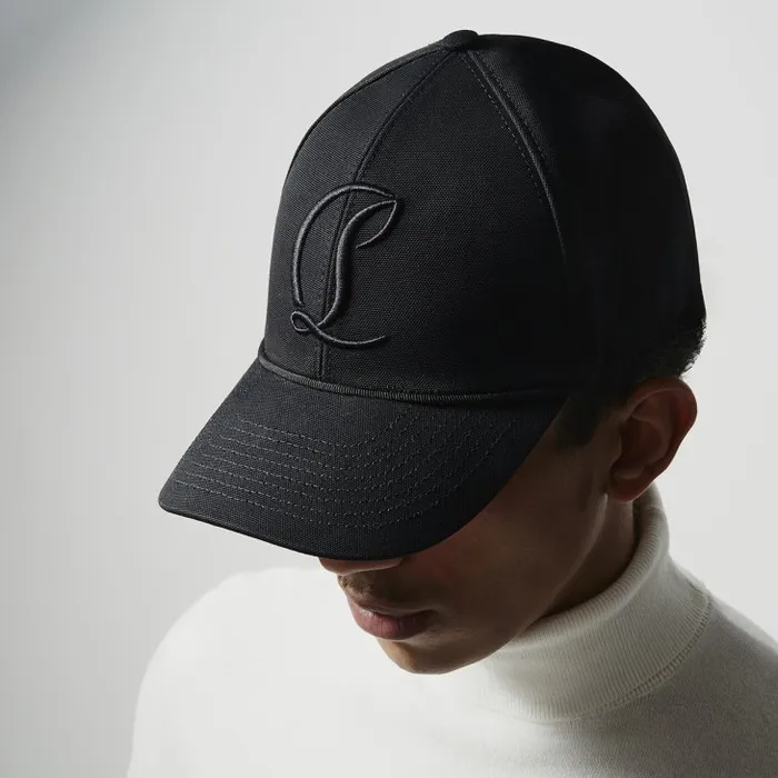 WomenMen Mooncrest Baseball Cap 8211 Canva 8211 Black Christian Louboutin Hats