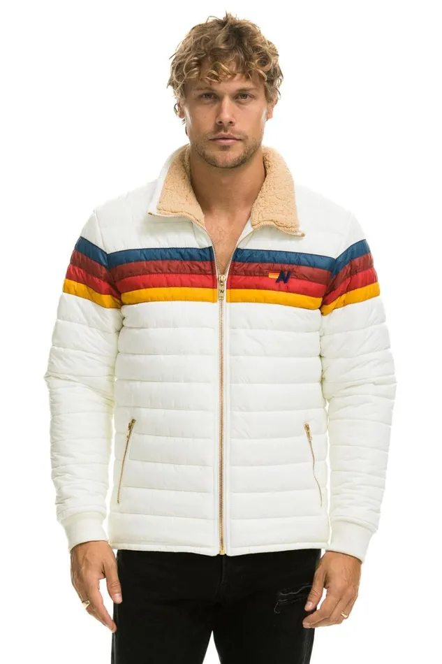 WomenMen Outerwear Aviator Nation 4 STRIPE JACKET 8211 WHITE