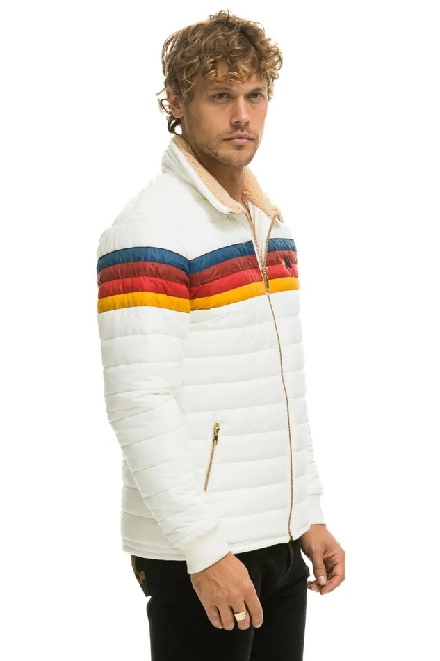 WomenMen Outerwear Aviator Nation 4 STRIPE JACKET 8211 WHITE