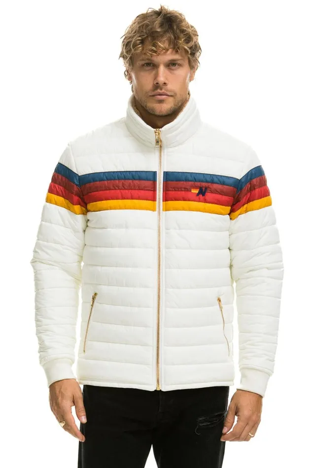 WomenMen Outerwear Aviator Nation 4 STRIPE JACKET 8211 WHITE