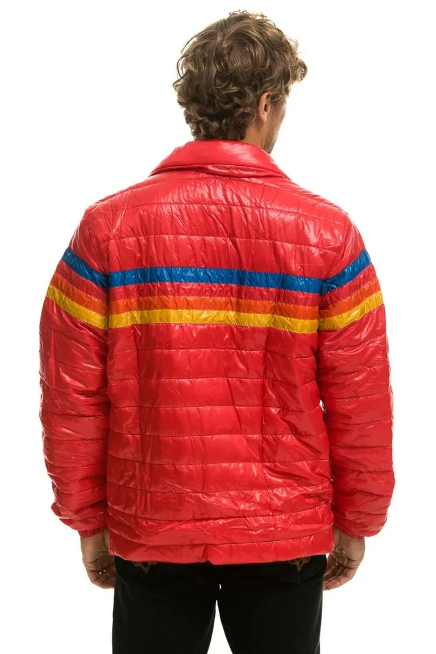 WomenMen Outerwear Aviator Nation 4 STRIPE TRAVELER JACKET 8211 GLOSSY CHERRY