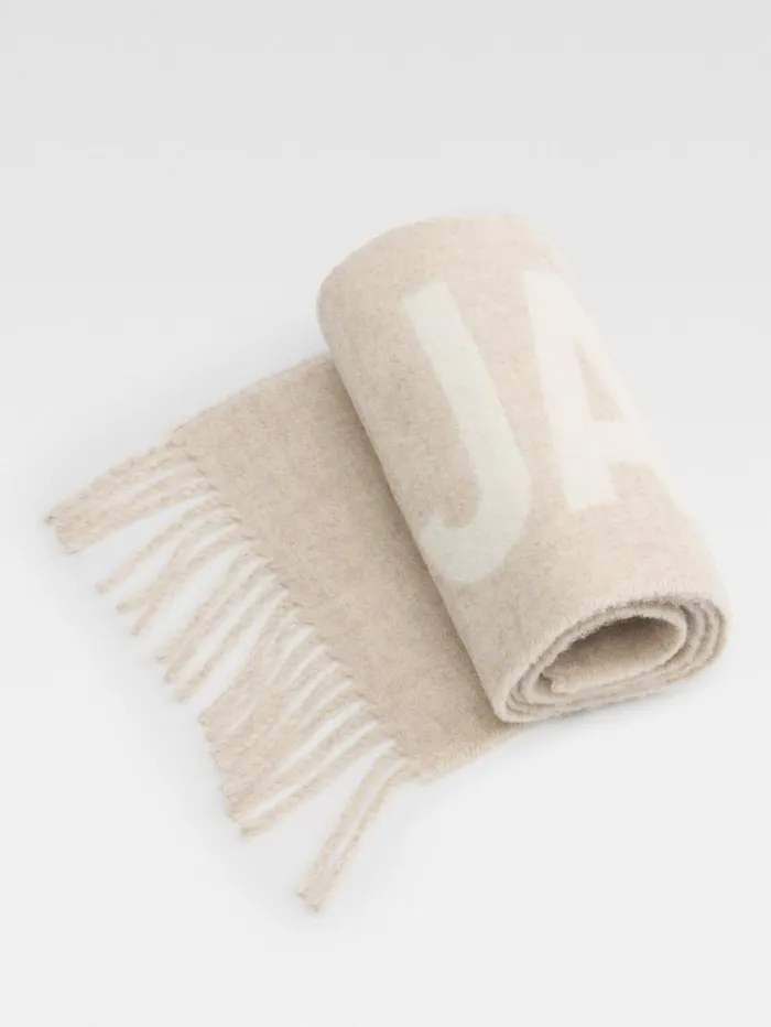 WomenMen Scarves Beanies and Gloves JACQUEMUS The Jacquemus Mini Scarf Multibeige