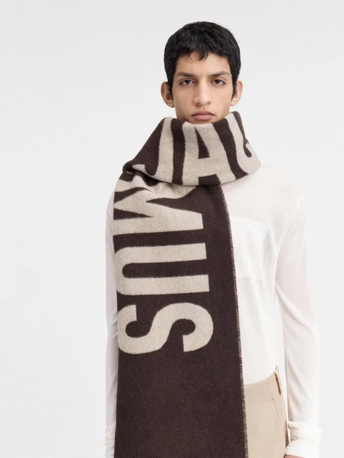 WomenMen Scarves Beanies and Gloves JACQUEMUS The Jacquemus Scarf Multi Brown WomenMen Scarves Beanies and Gloves JACQUEMUS The Jacquemus Scarf Multi Brown