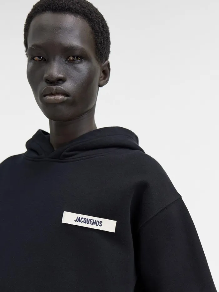 WomenMen Sweatshirts and Joggings JACQUEMUS The Gros Grain Hoodie Black WomenMen Sweatshirts and Joggings JACQUEMUS The Gros Grain Hoodie Black