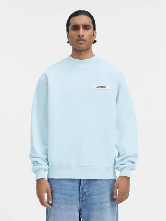 WomenMen Sweatshirts and Joggings JACQUEMUS The Gros Grain Sweatshirt Light Blue