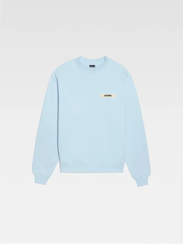 WomenMen Sweatshirts and Joggings JACQUEMUS The Gros Grain Sweatshirt Light Blue WomenMen Sweatshirts and Joggings JACQUEMUS The Gros Grain Sweatshirt Light Blue