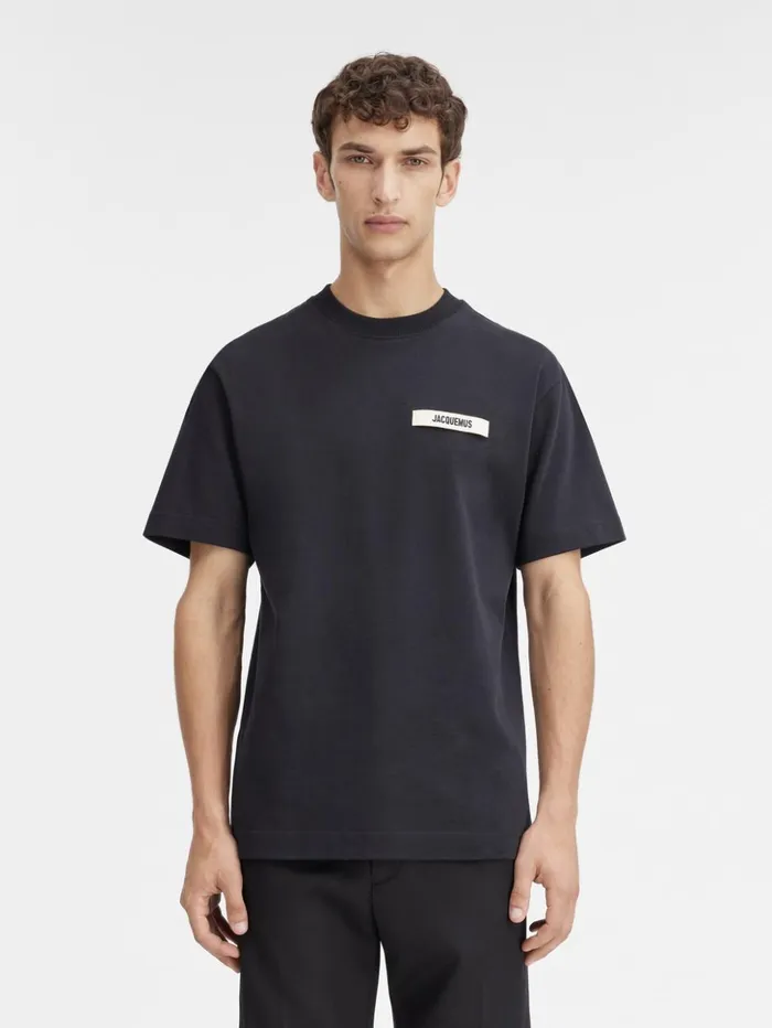 WomenMen Tshirts JACQUEMUS The Gros Grain Tshirt Black