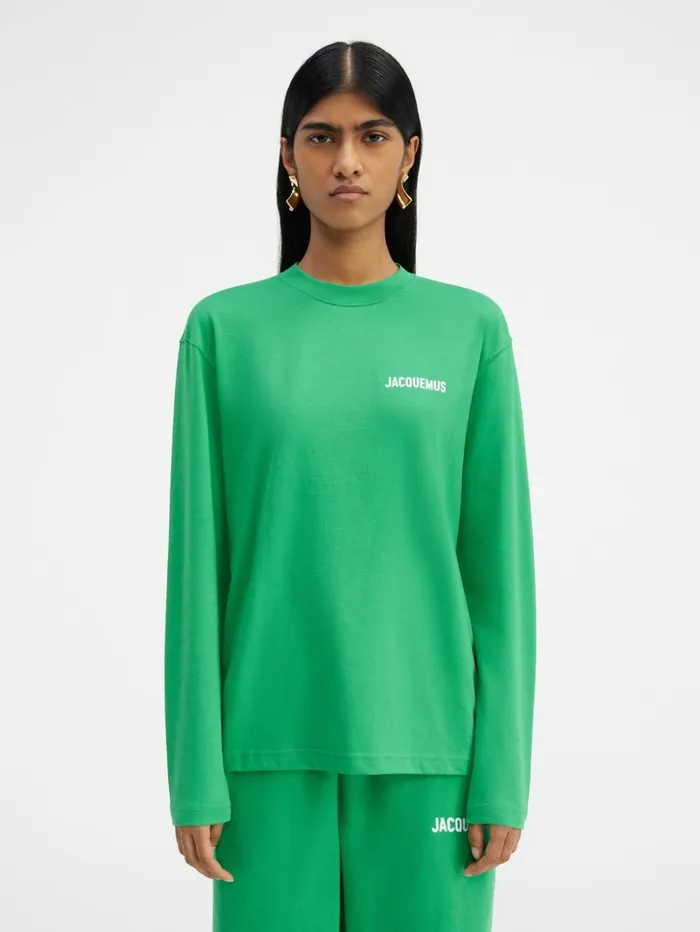 WomenMen Tshirts JACQUEMUS The Longsleeve Tshirt Green