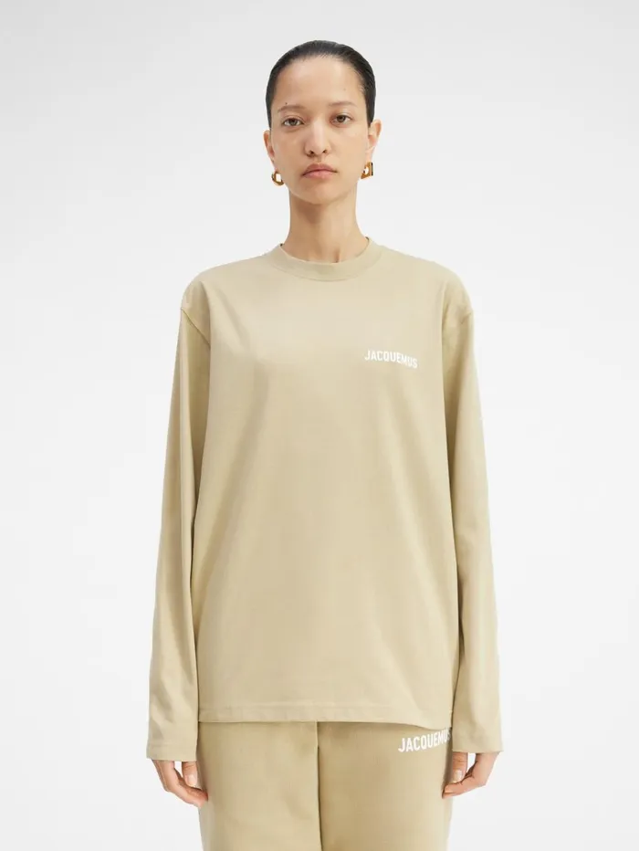 WomenMen Tshirts JACQUEMUS The Longsleeve Tshirt Light Khaki WomenMen Tshirts JACQUEMUS The Longsleeve Tshirt Light Khaki