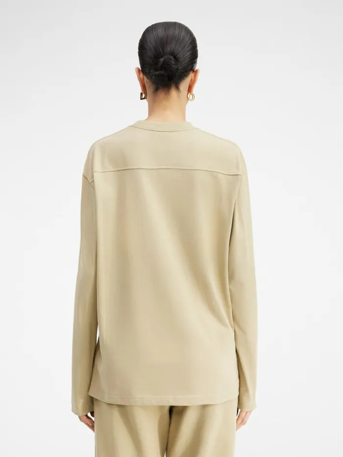 WomenMen Tshirts JACQUEMUS The Longsleeve Tshirt Light Khaki WomenMen Tshirts JACQUEMUS The Longsleeve Tshirt Light Khaki