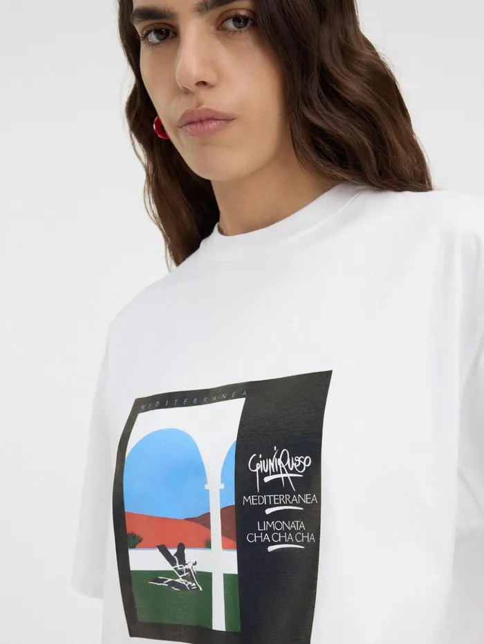 WomenMen Tshirts JACQUEMUS The Scesa Tshirt Mediterranea Print WomenMen Tshirts JACQUEMUS The Scesa Tshirt Mediterranea Print