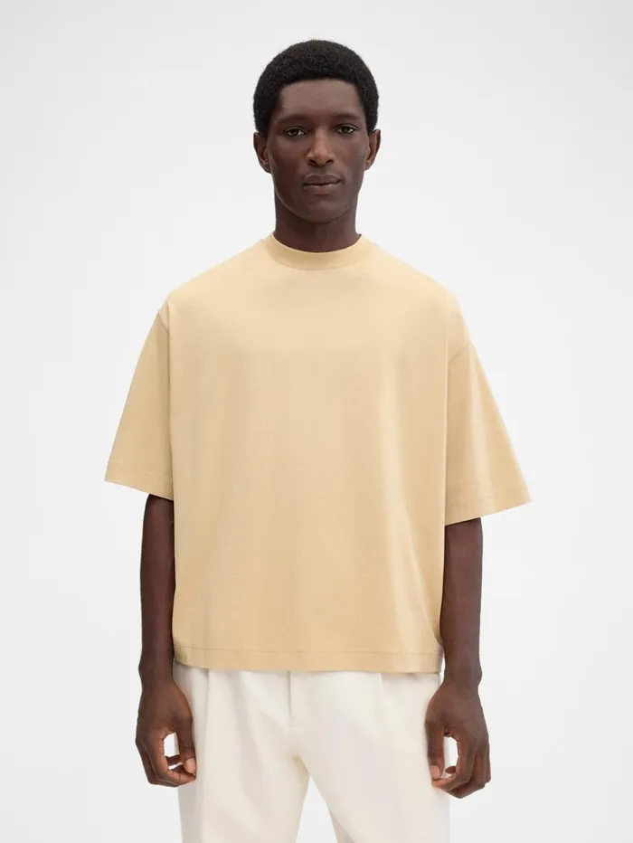 WomenMen Tshirts JACQUEMUS The Torsade Tshirt Beige