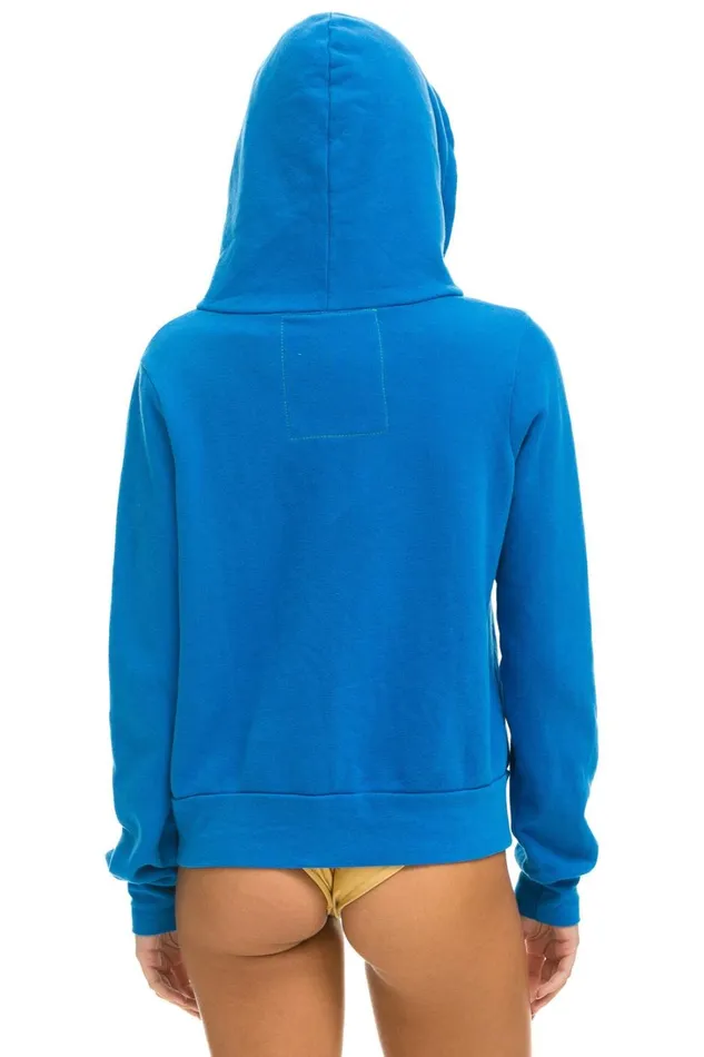 WomenMen Tops Aviator Nation 5 STRIPE HOODIE 8211 OCEAN BLUE