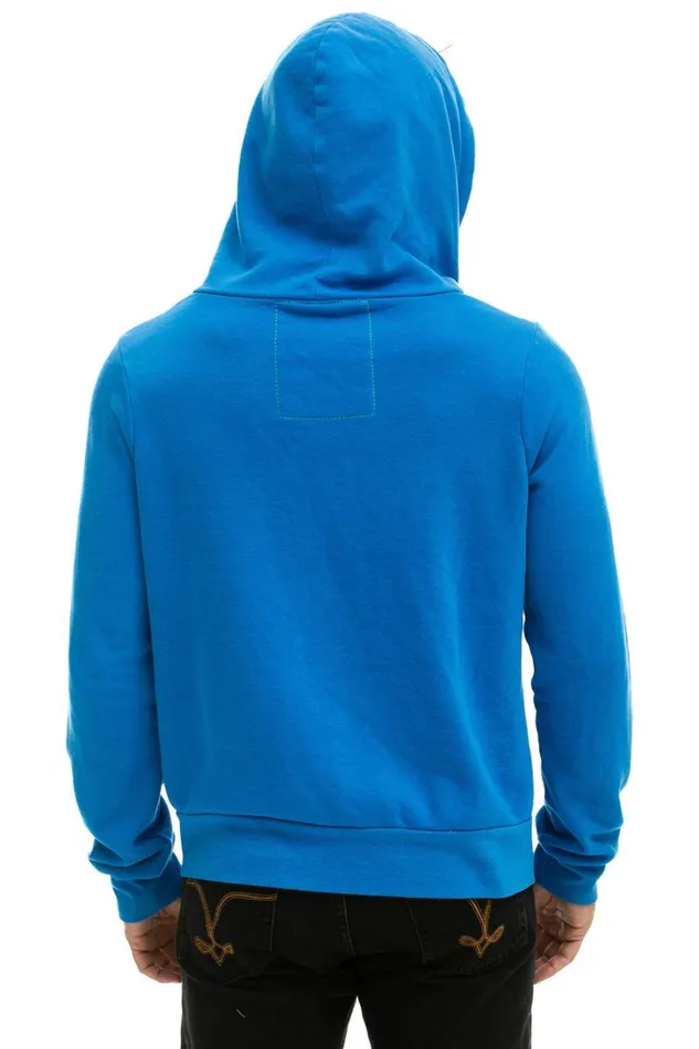WomenMen Tops Aviator Nation 5 STRIPE HOODIE 8211 OCEAN BLUE