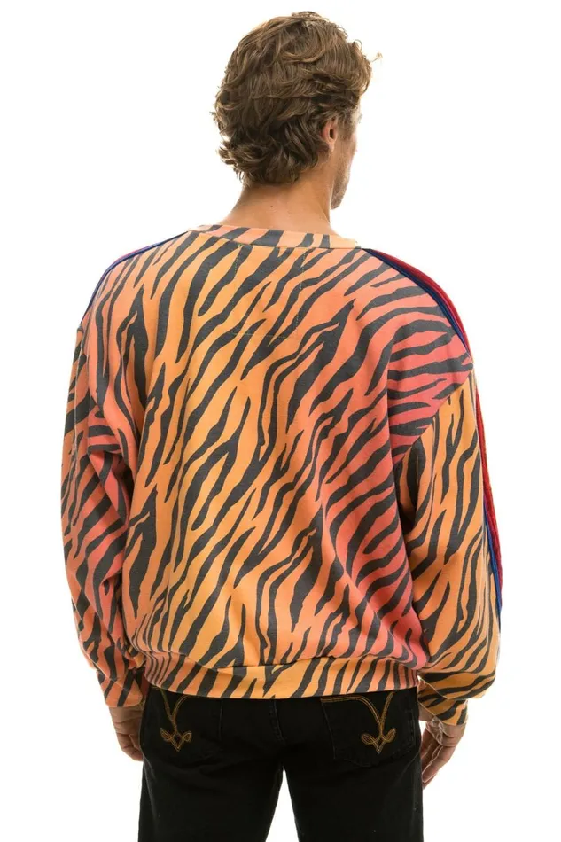WomenMen Tops Aviator Nation CLASSIC RELAXED FIT CREW SWEATSHIRT 8211 TIGER WomenMen Tops Aviator Nation CLASSIC RELAXED FIT CREW SWEATSHIRT 8211 TIGER