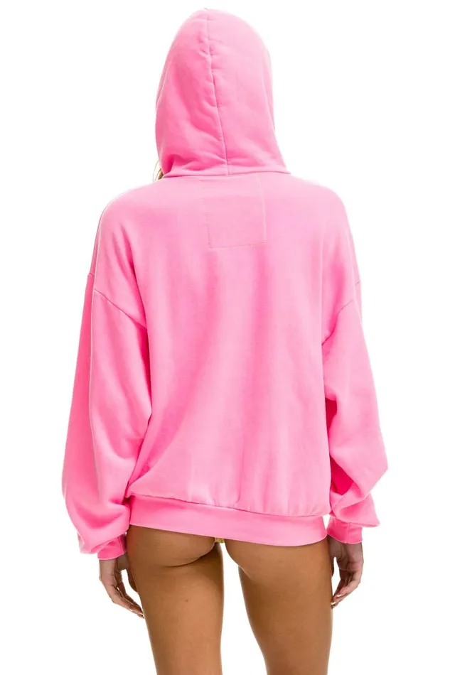 WomenMen Tops Aviator Nation LOGO PULLOVER RELAXED HOODIE 8211 NEON PINK WomenMen Tops Aviator Nation LOGO PULLOVER RELAXED HOODIE 8211 NEON PINK