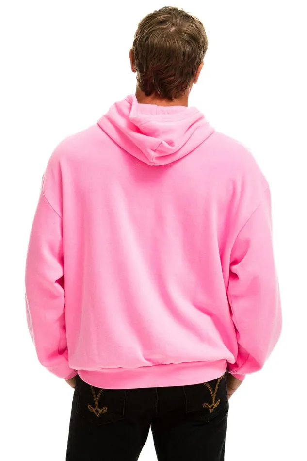 WomenMen Tops Aviator Nation LOGO PULLOVER RELAXED HOODIE 8211 NEON PINK WomenMen Tops Aviator Nation LOGO PULLOVER RELAXED HOODIE 8211 NEON PINK