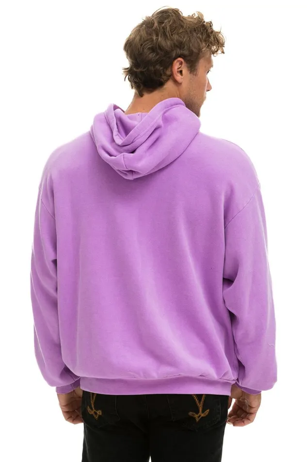 WomenMen Tops Aviator Nation PRAY FOR SNOW RELAXED PULLOVER HOODIE 8211 NEON PURPLE