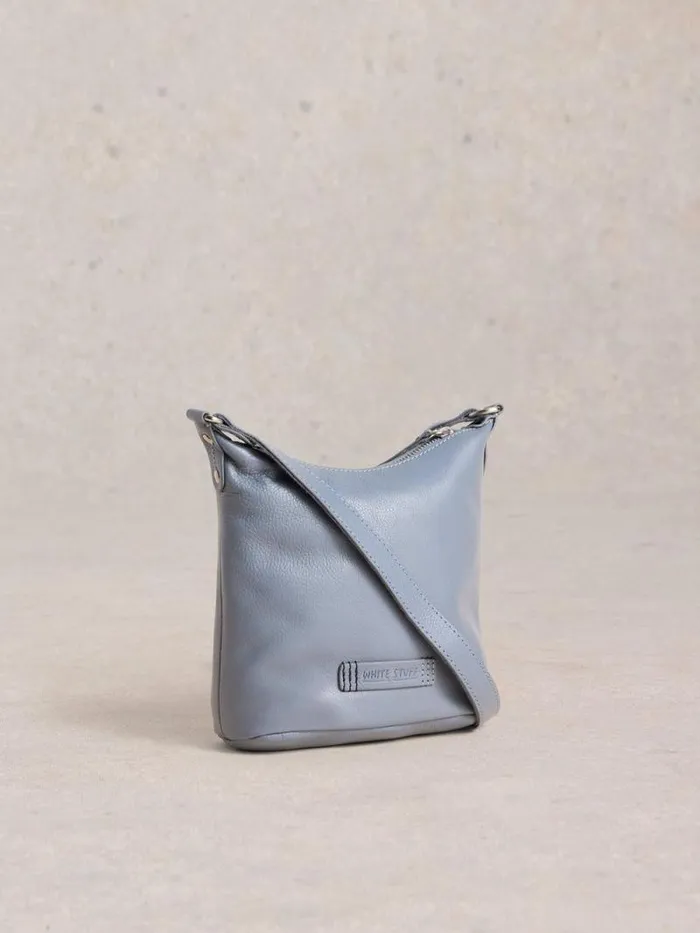 Women Mini Leather Fern Crossbody Dusty Blue White Stuff Bags and Purses
