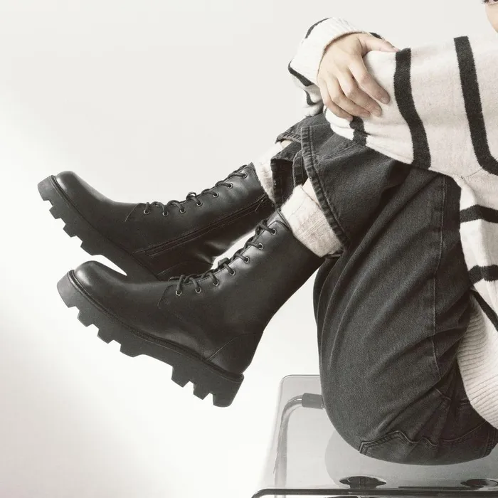 Women Moda In Pelle Black Boots Bsoleful BDudley Black Leather