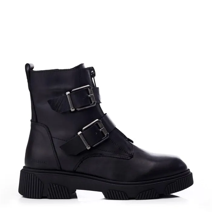 Women Moda In Pelle Black Boots Shoon Sh Soller Black Leather