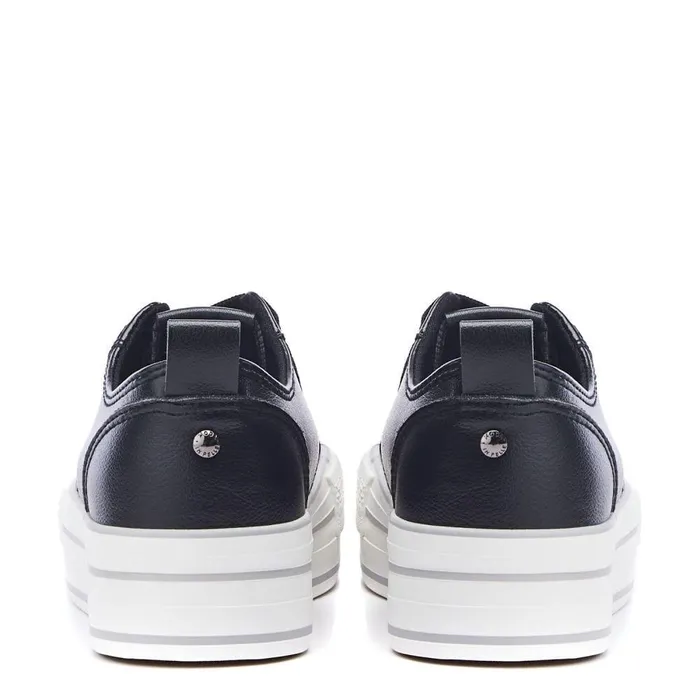 Women Moda In Pelle Black Trainers Bagnol Black Porvair