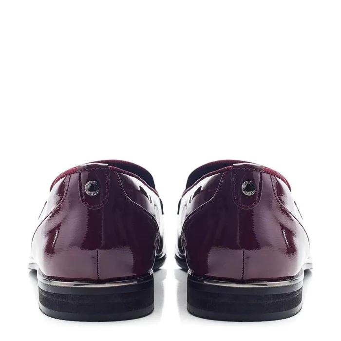 Women Moda In Pelle Brogues And Loafers Evvaa Burgundy Patent