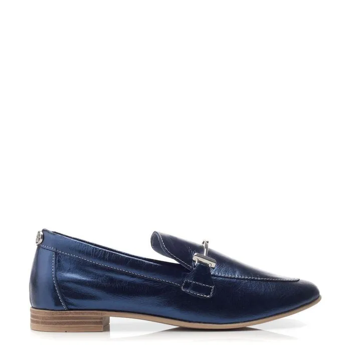 Women Moda In Pelle Brogues And Loafers Fayee Navy Leather