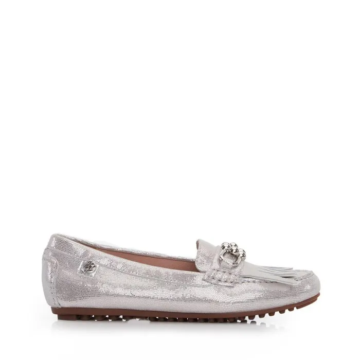Women Moda In Pelle Brogues And Loafers Francheska Rose Gold Leather