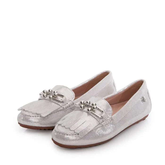 Women Moda In Pelle Brogues And Loafers Francheska Rose Gold Leather