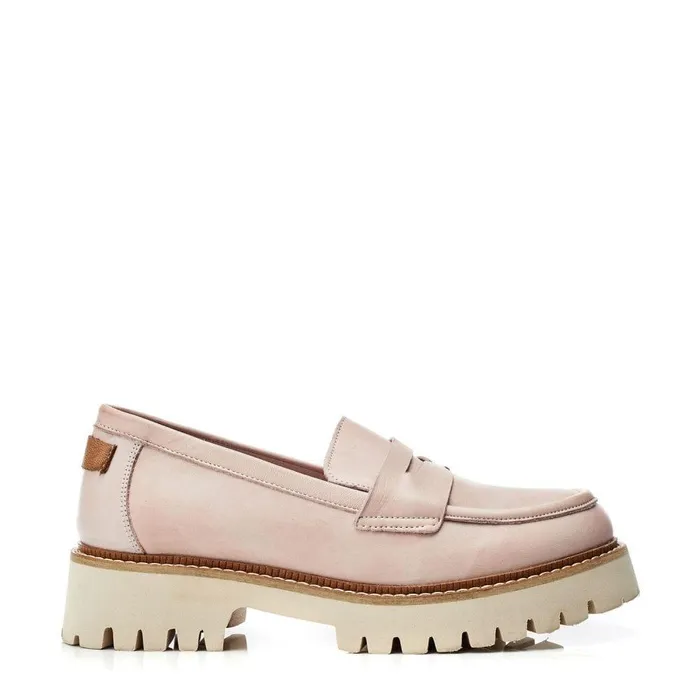 Women Moda In Pelle Casual Shoes Bsoleful BWinston Nude Leather