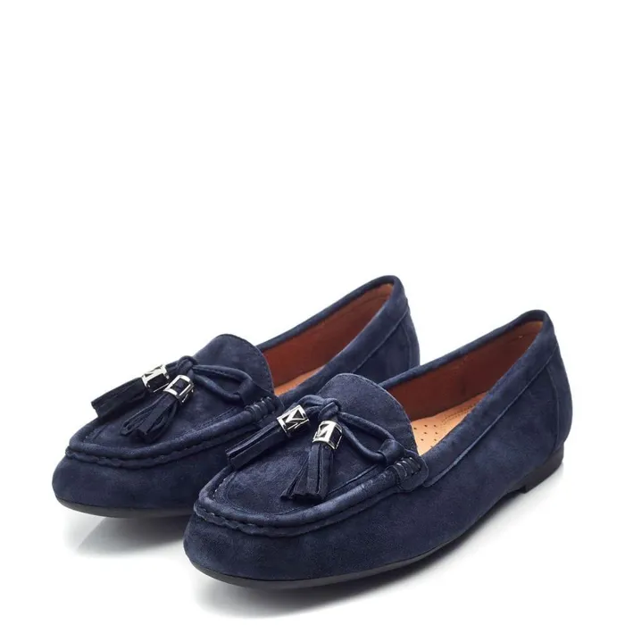 Women Moda In Pelle Casual Shoes Famina Navy Suede