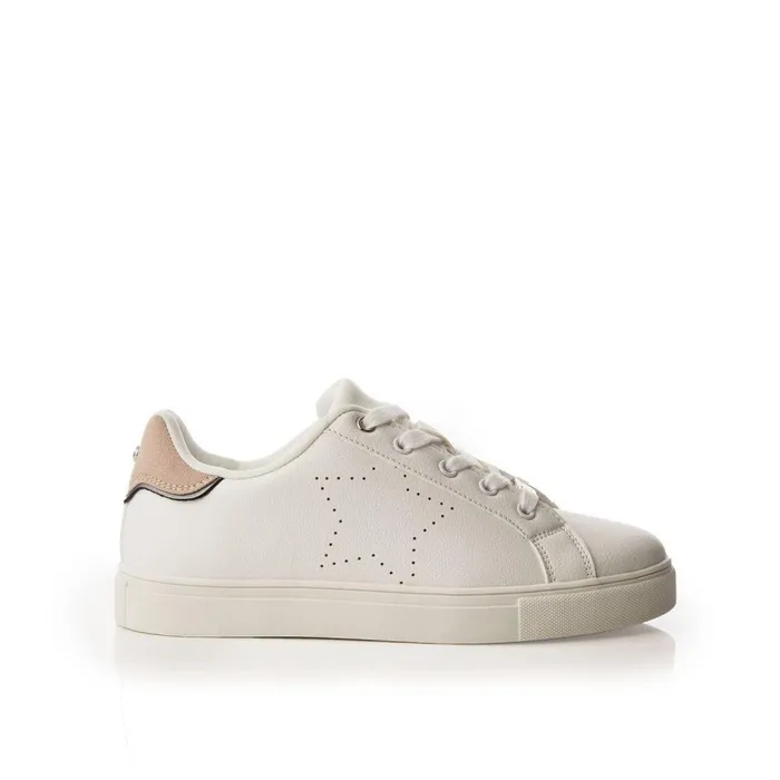 Women Moda In Pelle Casual Trainers Acantha White Porvair
