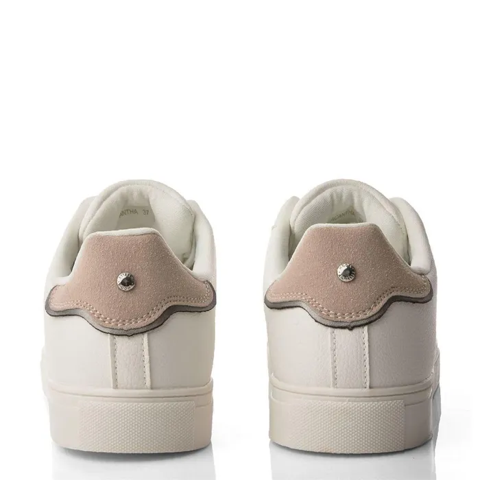 Women Moda In Pelle Casual Trainers Acantha White Porvair