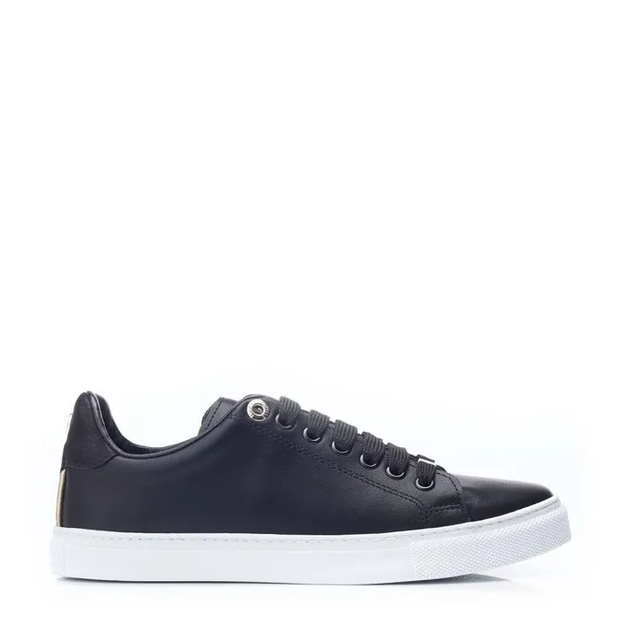 Women Moda In Pelle Casual Trainers Ariia Black Leather