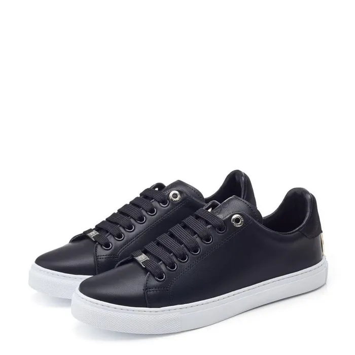 Women Moda In Pelle Casual Trainers Ariia Black Leather