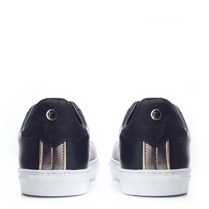 Women Moda In Pelle Casual Trainers Ariia Black Leather