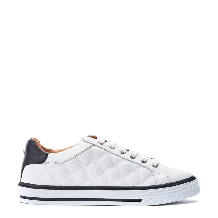 Women Moda In Pelle Casual Trainers Arzon White Leather
