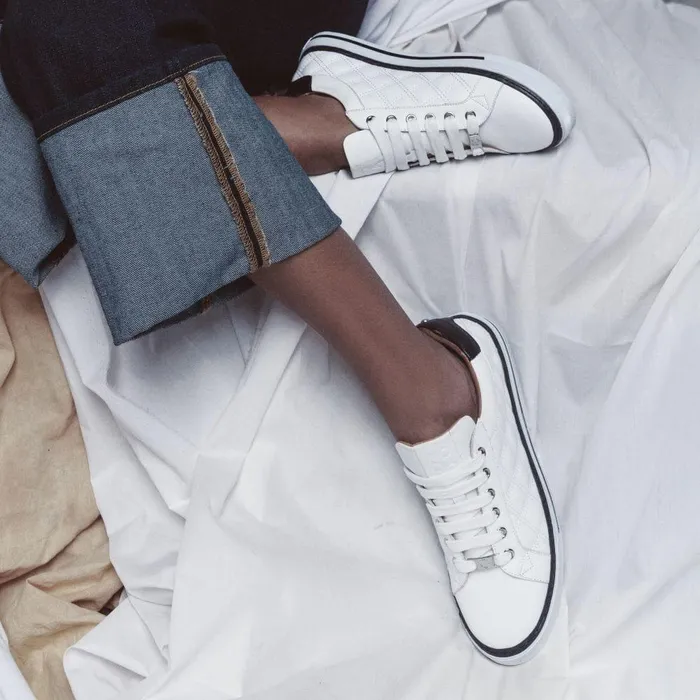 Women Moda In Pelle Casual Trainers Arzon White Leather