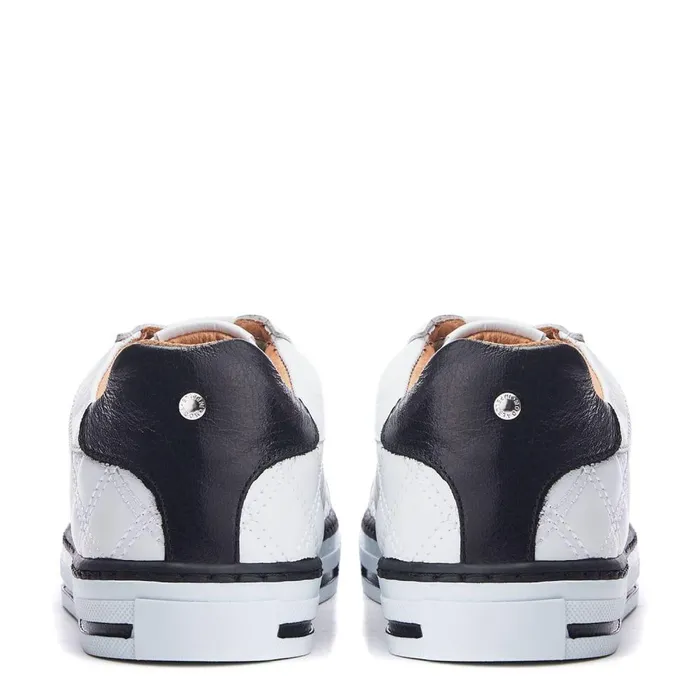 Women Moda In Pelle Casual Trainers Arzon White Leather