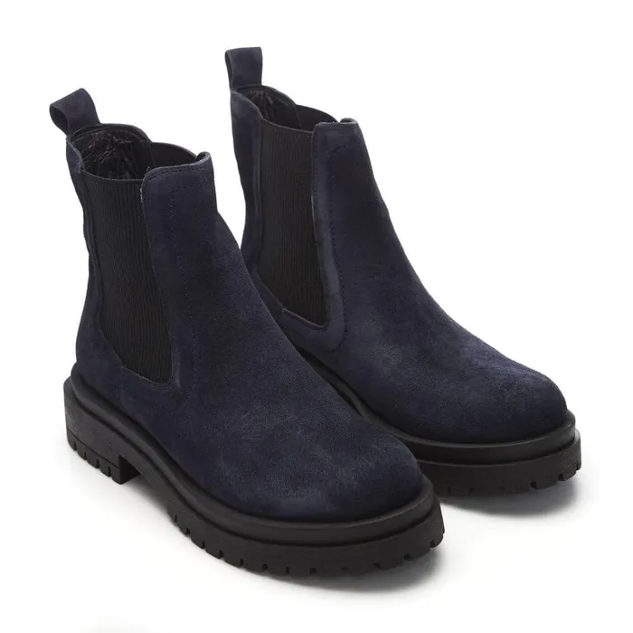 Women Moda In Pelle Chelsea Boots Bsoleful BWaya Navy Suede