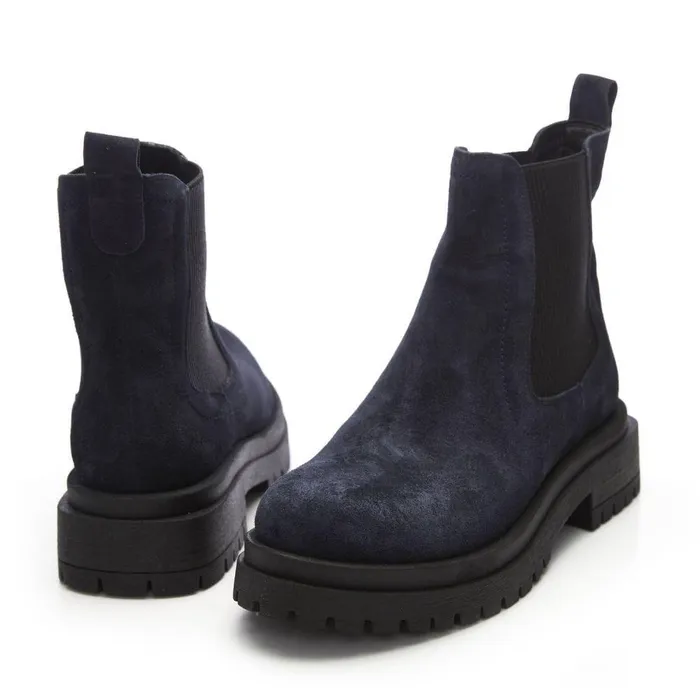 Women Moda In Pelle Chelsea Boots Bsoleful BWaya Navy Suede
