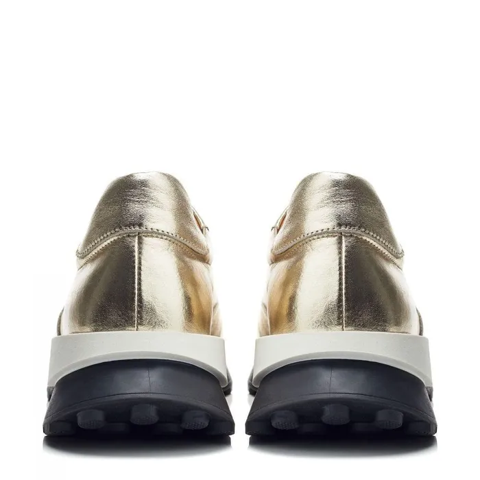Women Moda In Pelle Chunky Trainers Bsoleful BBristol Gold Leather