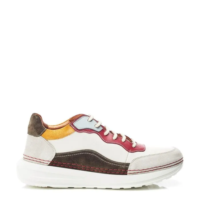 Women Moda In Pelle Chunky Trainers Shoon Sh Dines Multi Leather