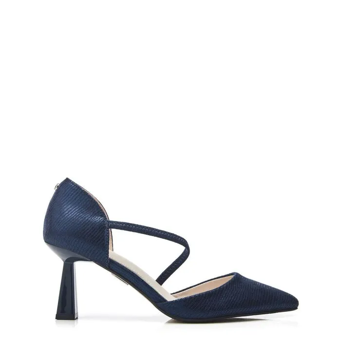 Women Moda In Pelle Court Shoes Camariya Navy Lizard