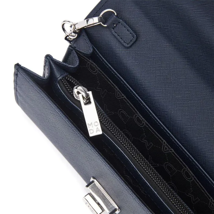 Women Moda In Pelle Crossbody Bags Boston Bag Navy Porvair Women Moda In Pelle Crossbody Bags Boston Bag Navy Porvair