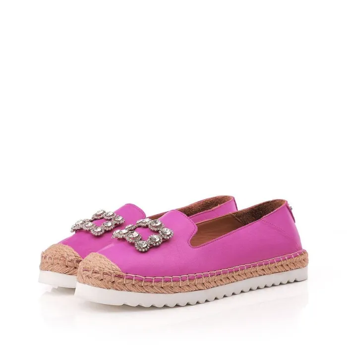 Women Moda In Pelle Flat And Ballerina Shoes Fairmont Pink Leather