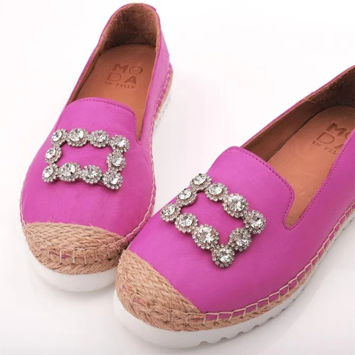 Women Moda In Pelle Flat And Ballerina Shoes Fairmont Pink Leather