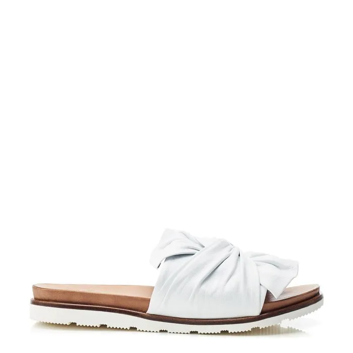 Women Moda In Pelle Flatform Sandals Jemini White Leather
