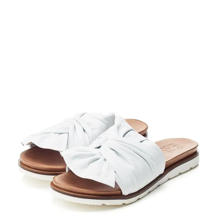 Women Moda In Pelle Flatform Sandals Jemini White Leather